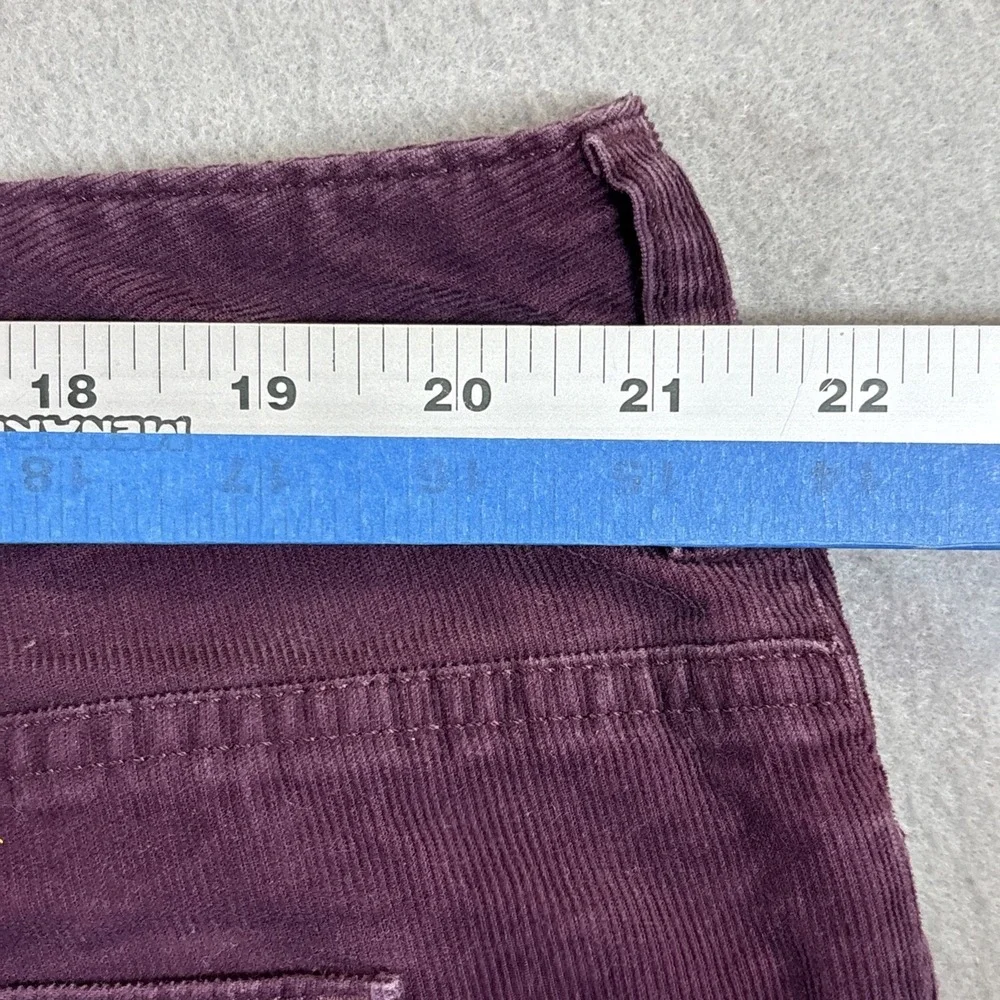 Lands End Wine Corduroy‎ Straight Leg Pants Womens Fit 2 Size 20W